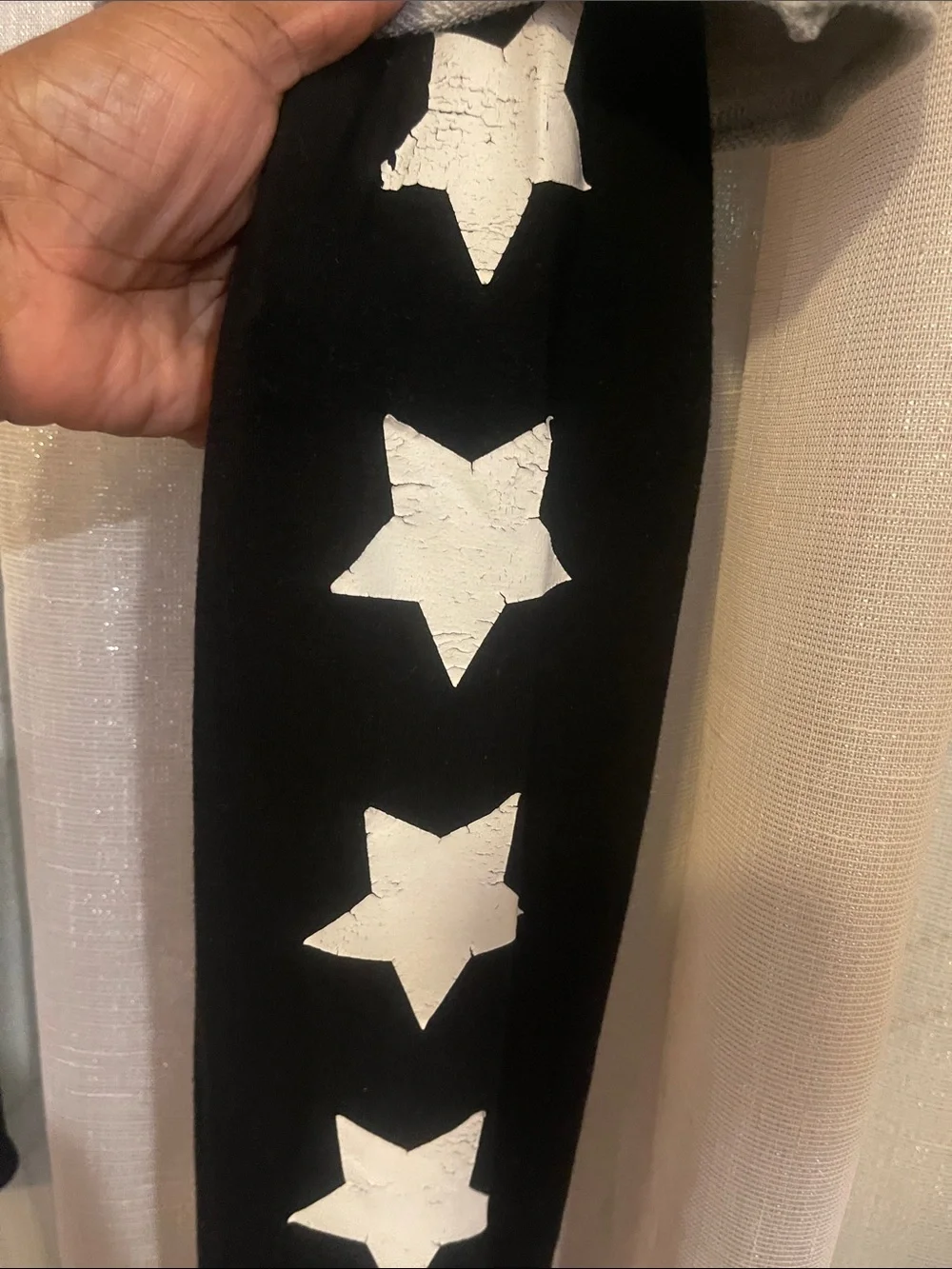 art class Gray Short with attached Leggings Black Star-Print Legs REFER PICS/VID